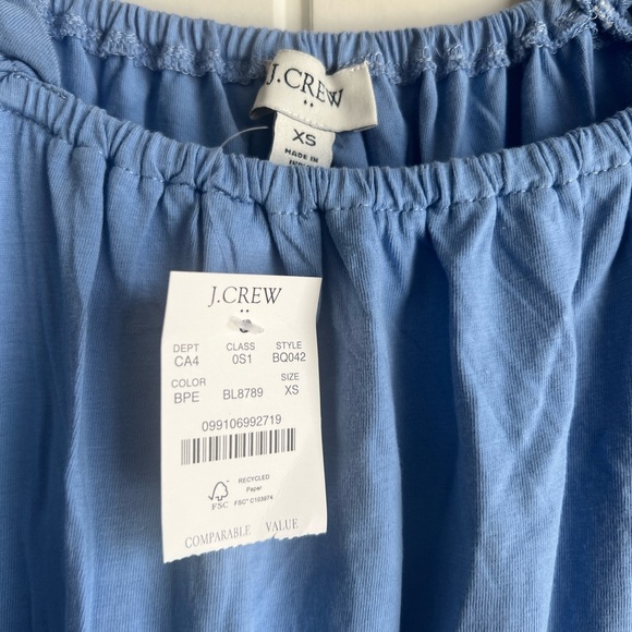 J. Crew Blue Gathered Dress - Picture 3 of 6